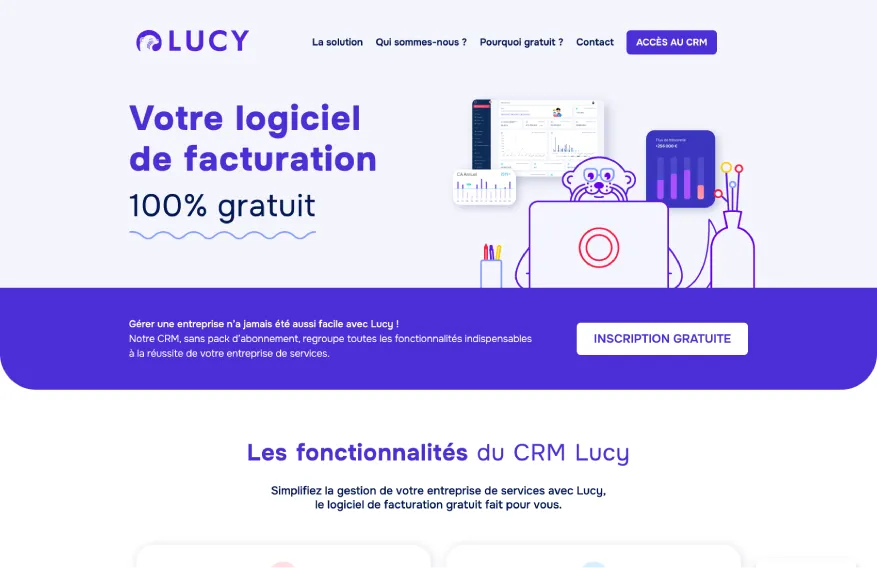 page du site Lucy